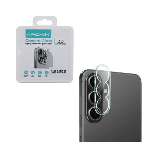 Protetor de Lente de Câmera de Vidro Temperado Para Samsung Galaxy A37/A57 Transparente